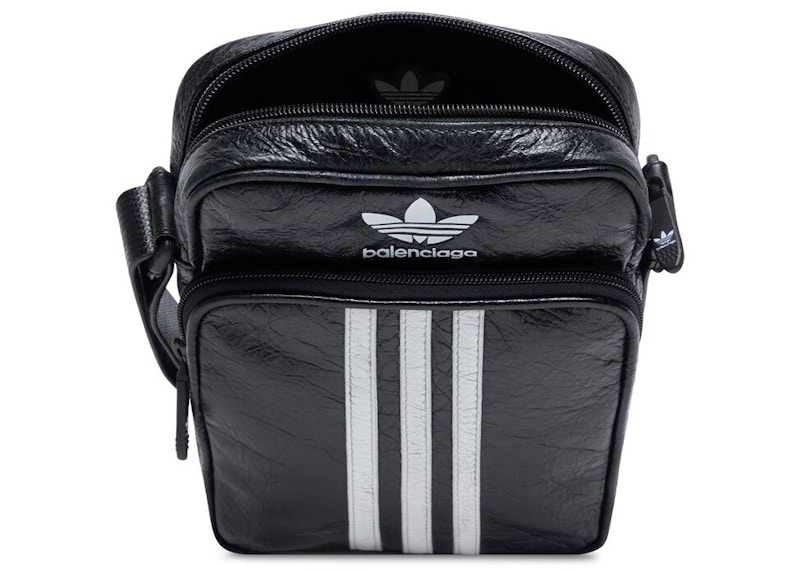 Balenciaga x adidas Small Crossbody Messenger Bag Black/White in 