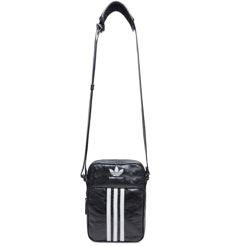 Balenciaga x adidas Small Crossbody Messenger Bag Black/White in
