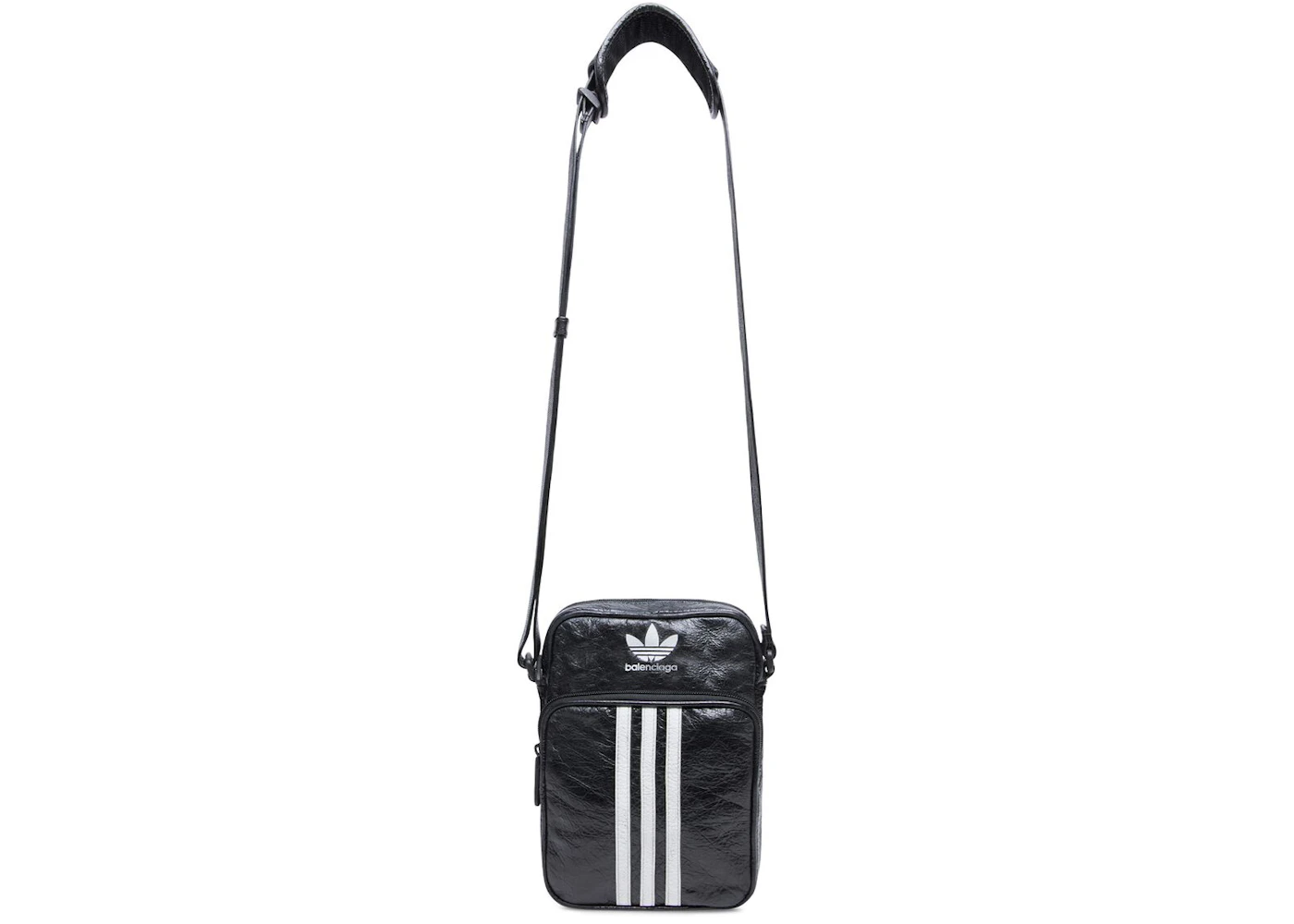 Balenciaga x adidas Small Crossbody Messenger Bag Black/White in
