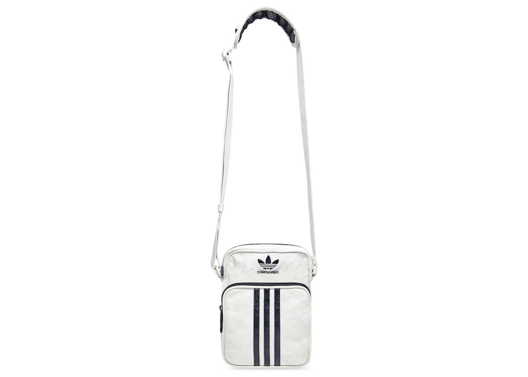 Pre-owned Balenciaga X Adidas Small Crossbody Messenger Bag White/black