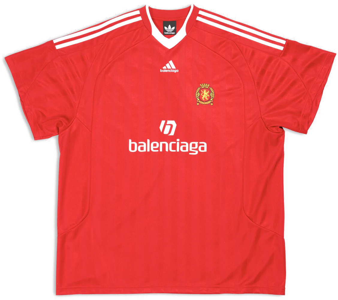 Balenciaga x adidas Soccer Oversized T-Shirt Red Men's - SS23 - US