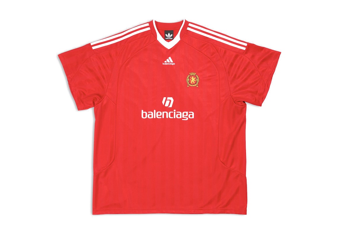 Pre-owned Balenciaga X Adidas Soccer Oversized T-shirt Red
