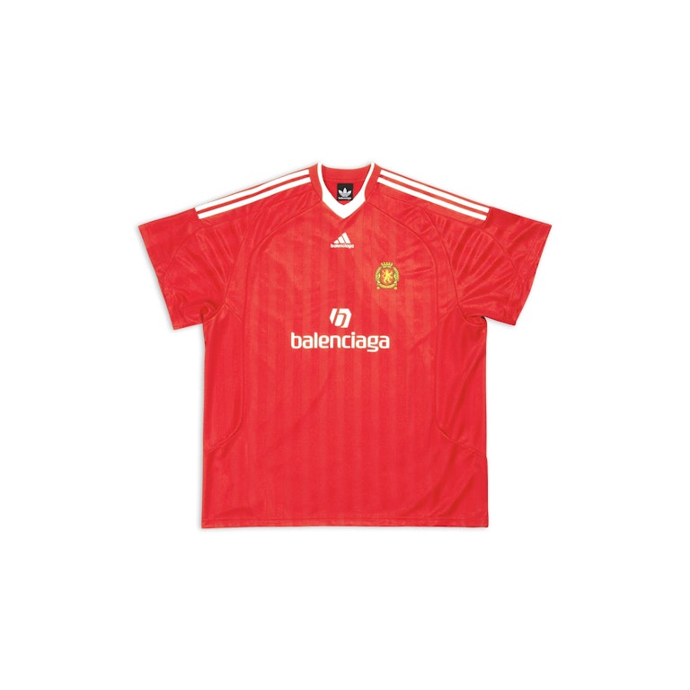 Pre-owned Balenciaga X Adidas Soccer T-shirt Oversized Red