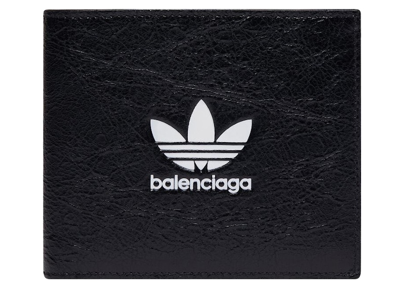 Balenciaga Cash Square Folded Coin Wallet Black/White in Calfskin - US