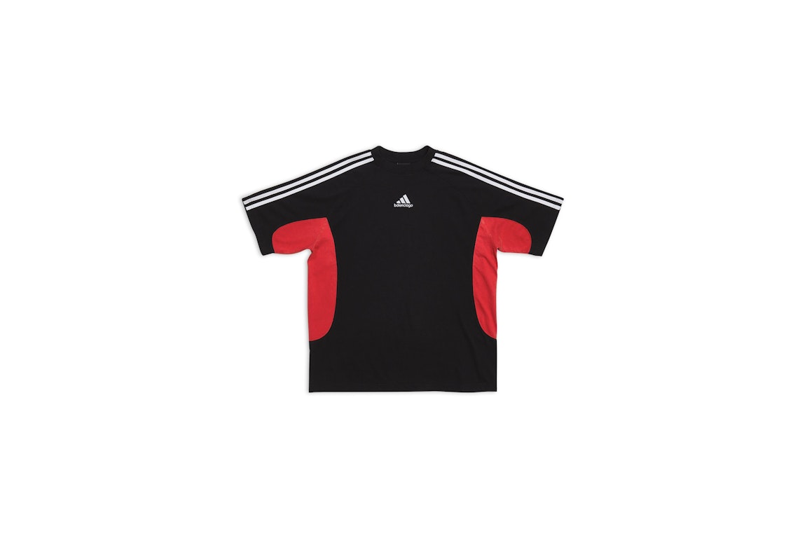 Pre-owned Balenciaga X Adidas T-shirt Medium Fit Black