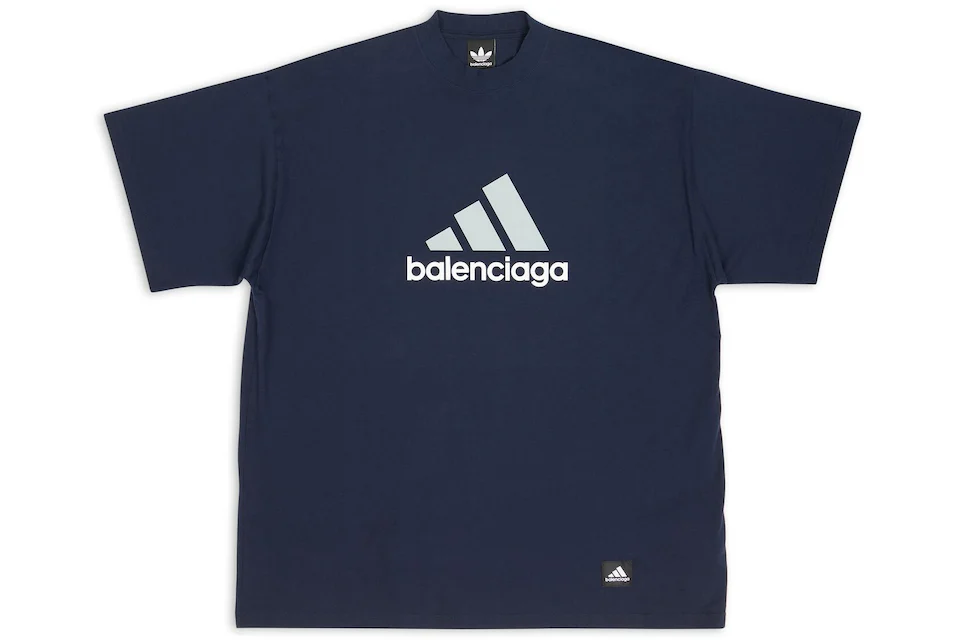 Balenciaga x adidas T-Shirt Oversized Navy Blue