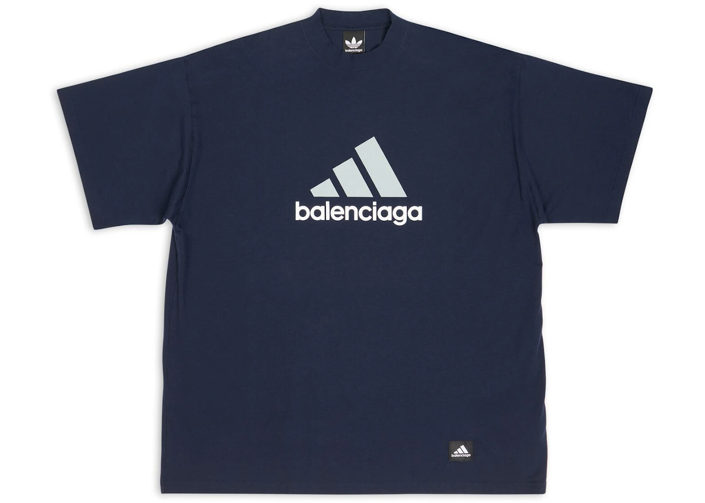 Balenciaga x adidas T-Shirt Oversized Navy Blue FW22 US