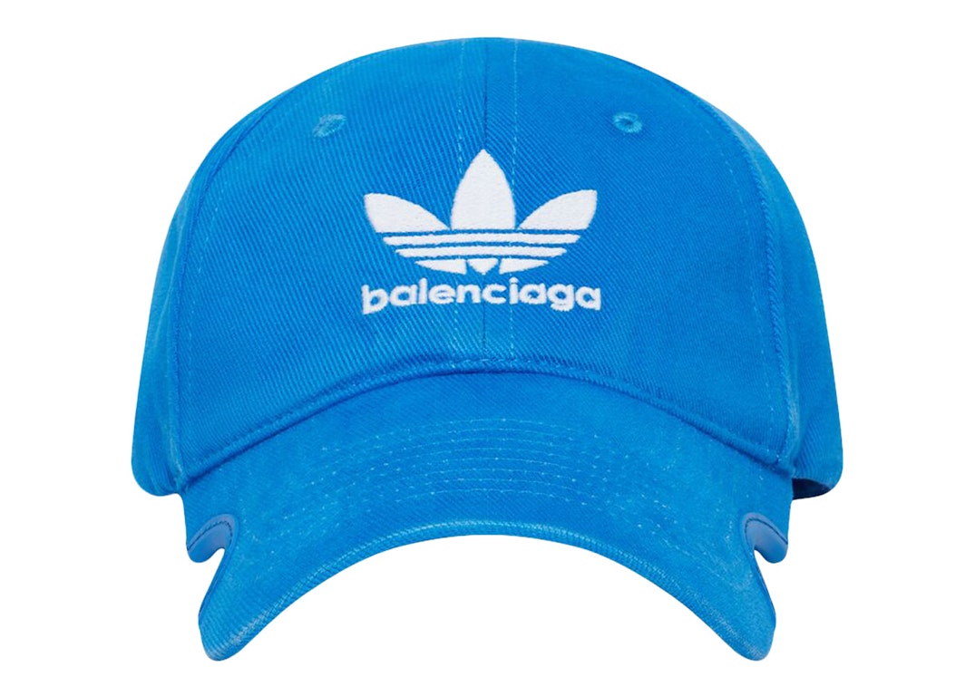 Pre-owned Balenciaga X Adidas Trefoil  Logo Cap Blue/white