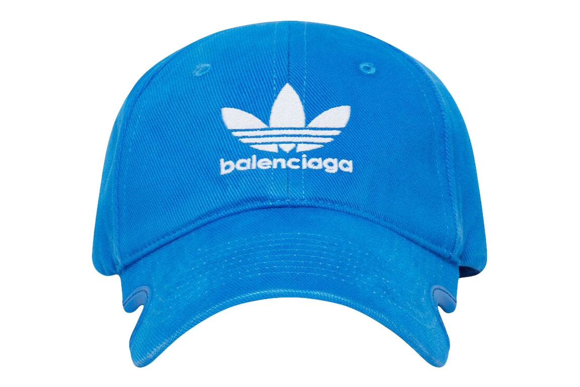 Pre-owned Balenciaga X Adidas Trefoil  Logo Cap Blue/white