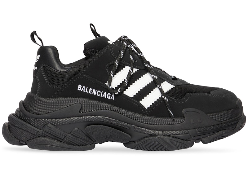 Balenciaga x adidas Triple S Black White (Women's 