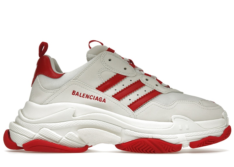 Red and hot sale white balenciaga shoes