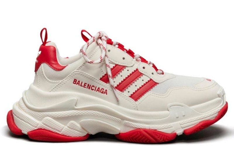 Balenciaga x adidas Triple S White Red (Women's) - ID4734 - JP