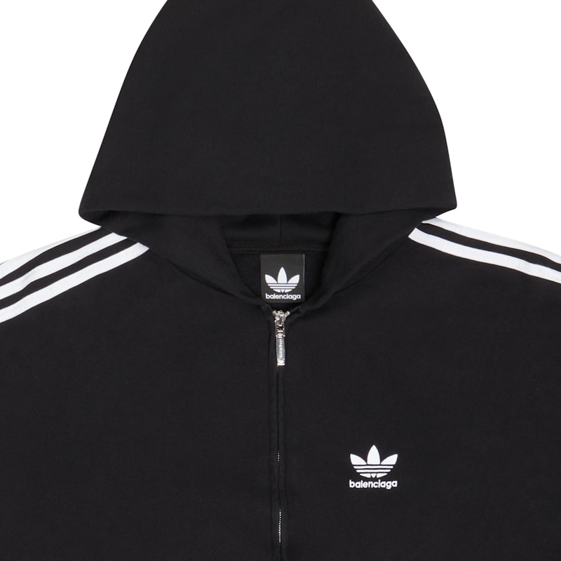 Adidas zip clearance up hoodie white