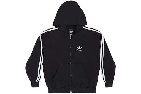 Balenciaga x adidas Zip-Up Hoodie Small Fit Black FW22 US