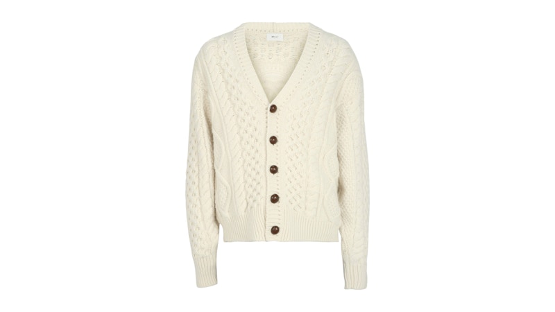 Bally Cable Knit Cardigan Bone