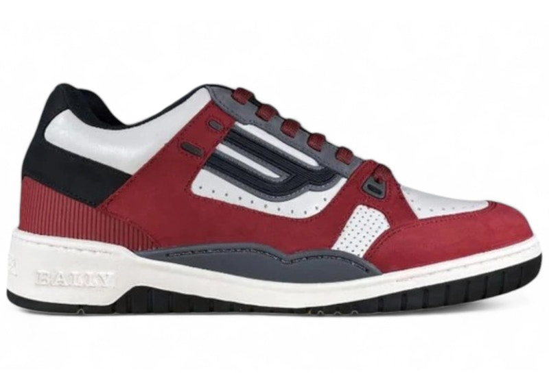Pre-owned Bally Men's  Kuba Sneaker Sneakers In White/red/black In Multi