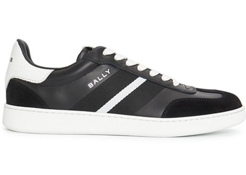 Pre-owned Bally Men's  Retro Crest Sneaker Sneakers In Black/white In Multi