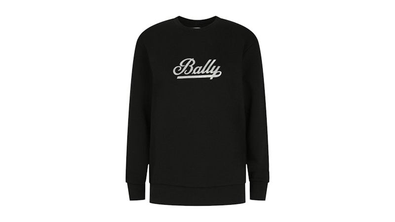 Bally Women's Script Logo Crewneck Sweatshirt Black
