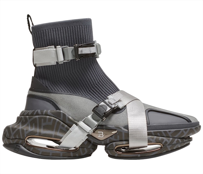 Balmain B-Bold High-Top Knit Grey Strap Men's - YM0VH316TSLE Balmain B-Bold High-Top Knit Grey Strap Men's - YM0VH316TSLE