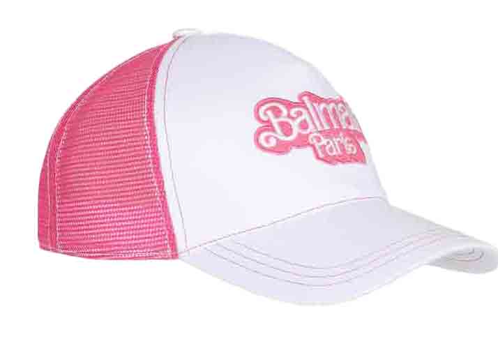 Balmain x Barbie - Cotton Cap White with Pink Balmain Paris Logo