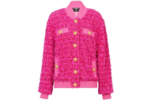 Balmain x Barbie - Tweed Bomber Jacket Pink