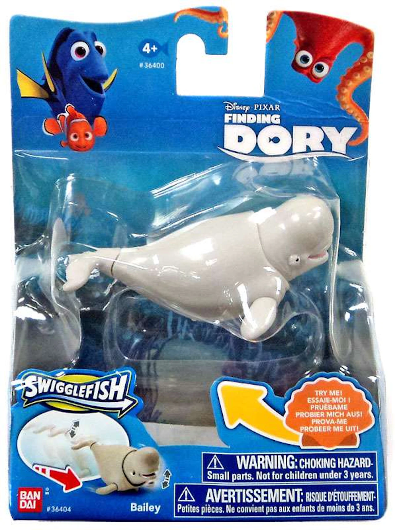 Bandai America Disney / Pixar Swigglefish Finding Dory Bailey Figure - US
