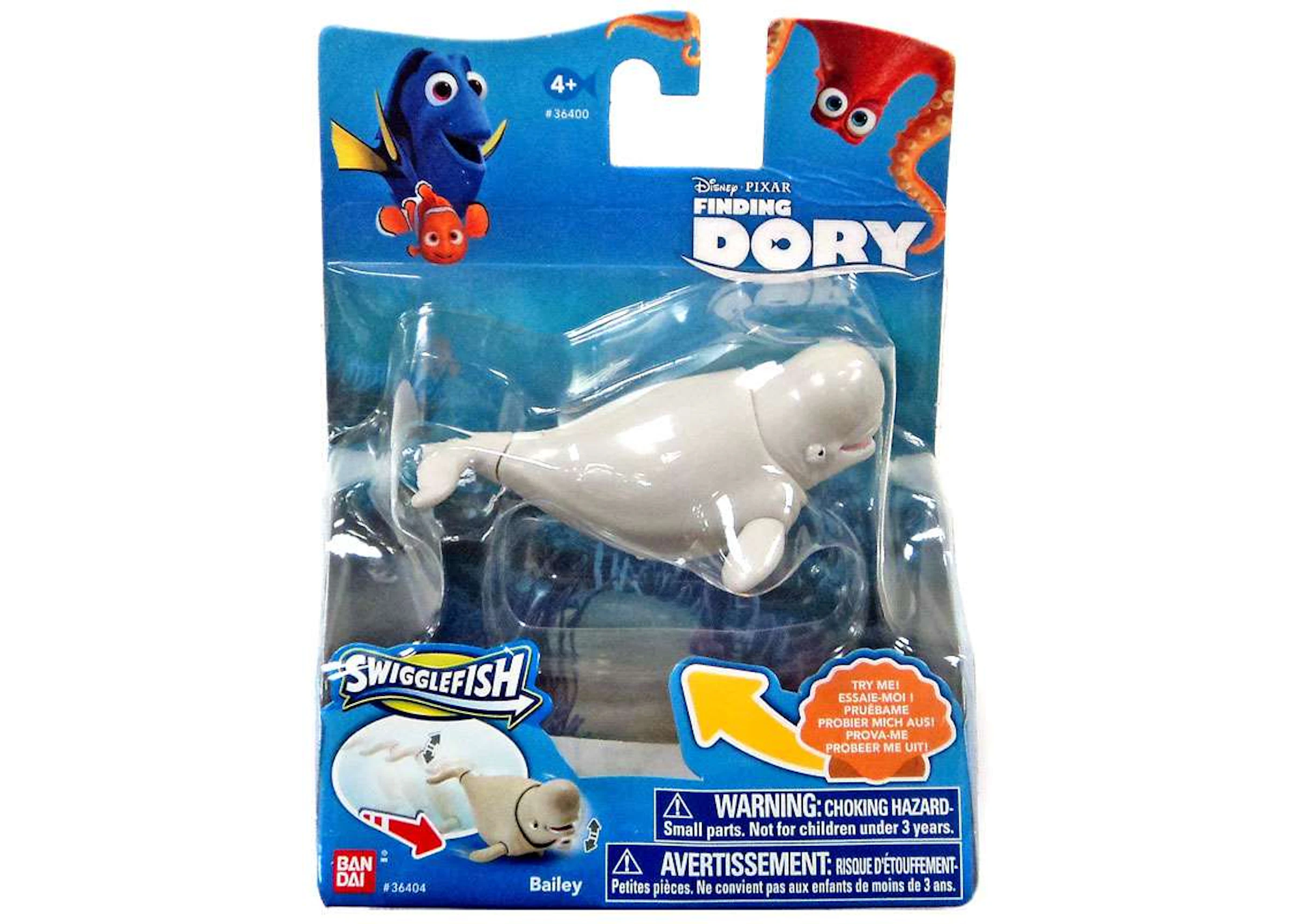 Bandai America Disney / Pixar Swigglefish Finding Dory Bailey Figure - US