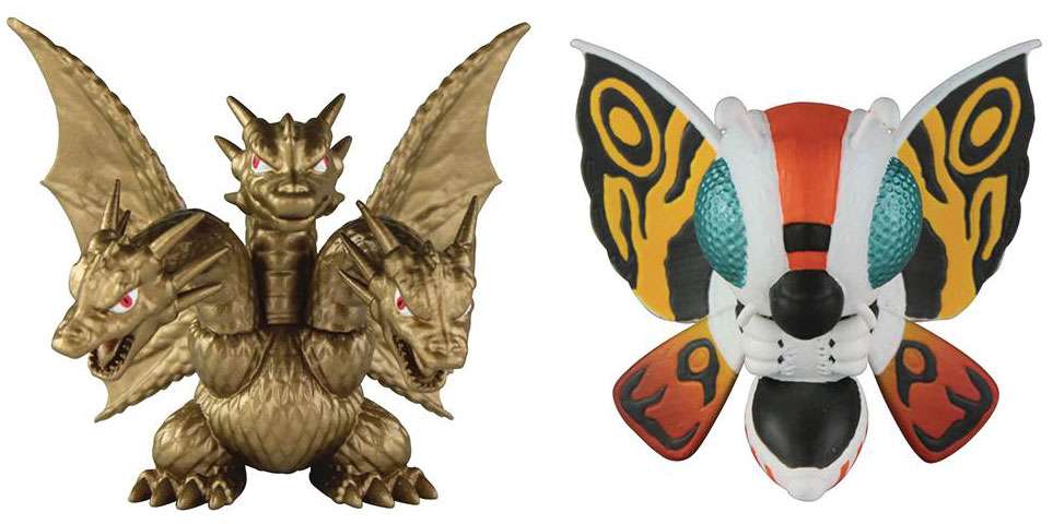Bandai America Godzilla Chibi King Ghidorah & Mothra Mini Figure 2