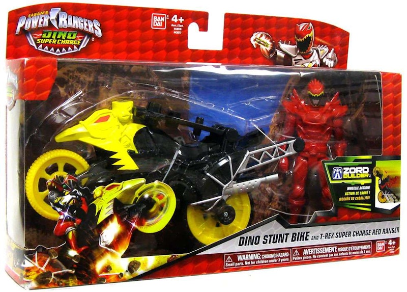 Bandai America Power Rangers Dino Charge Dino Stunt Bike & T-Rex Super ...