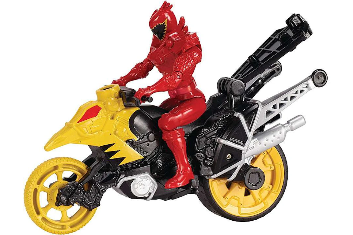 Bandai America Power Rangers Dino Charge Dino Stunt Bike & T-Rex Super Charge Red Ranger Action Figure Set