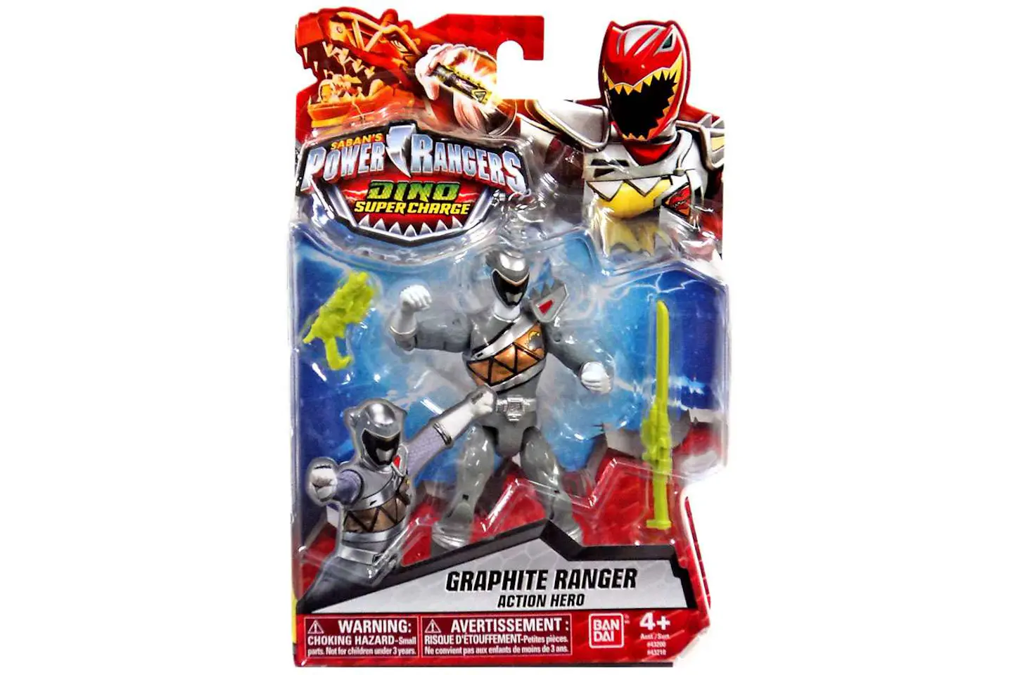 Bandai America Power Rangers Dino Super Charge Graphite Ranger Action ...