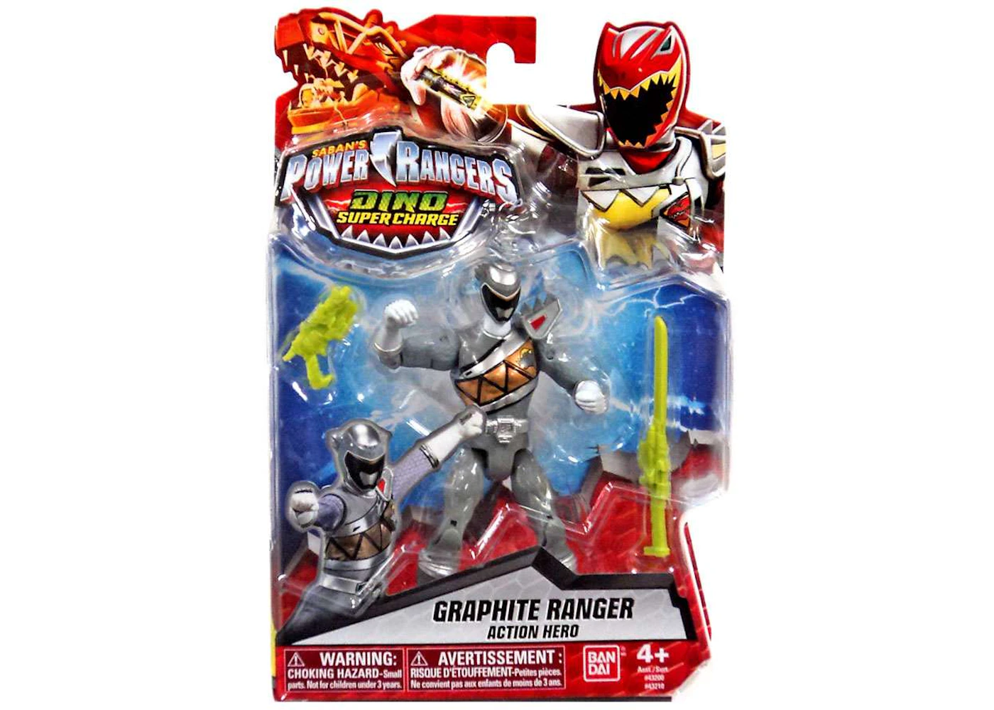 Bandai America Power Rangers Dino Super Charge Graphite Ranger Action ...