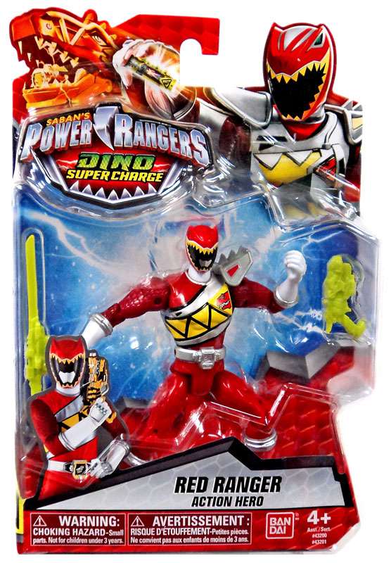 Bandai America Power Rangers Dino Super Charge Red Ranger Action Hero  Action Figure