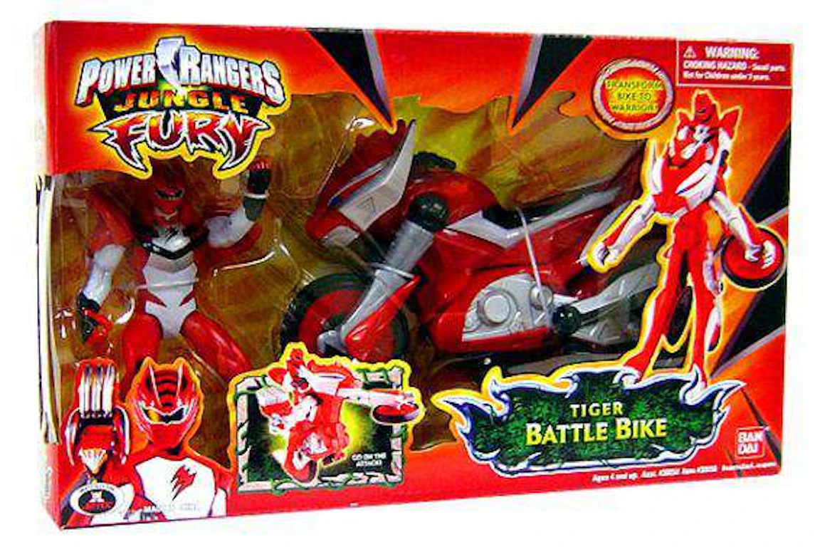 Bandai America Power Rangers Jungle Fury Tiger Battle Bike Action Figure Set