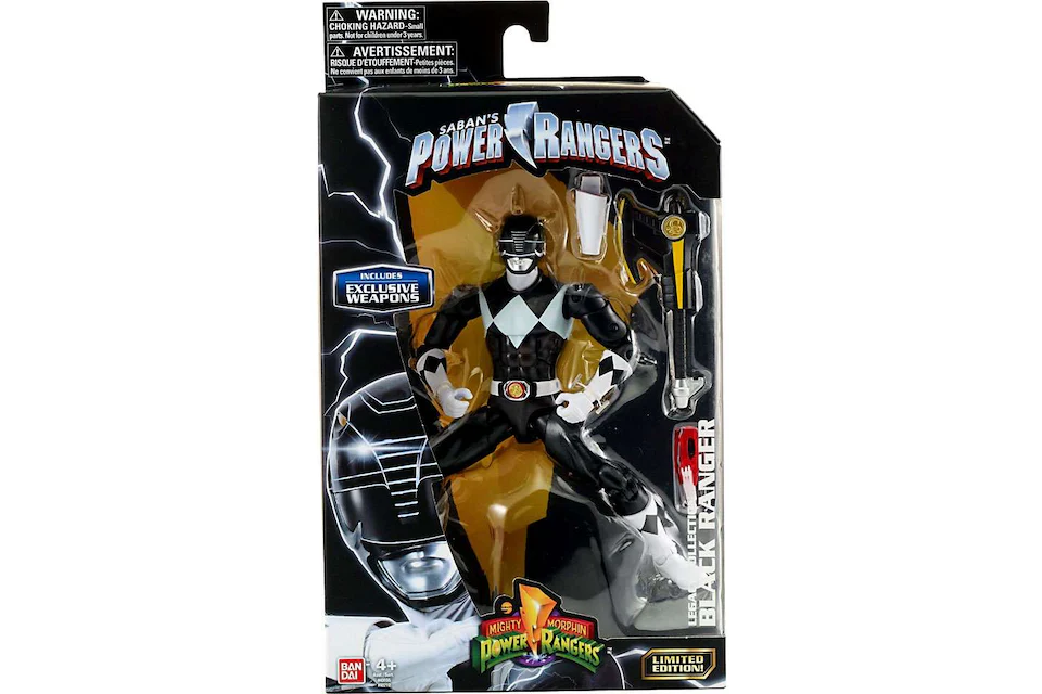 Bandai America Power Rangers Legacy Black Ranger Metallic, MMPR Action Figure
