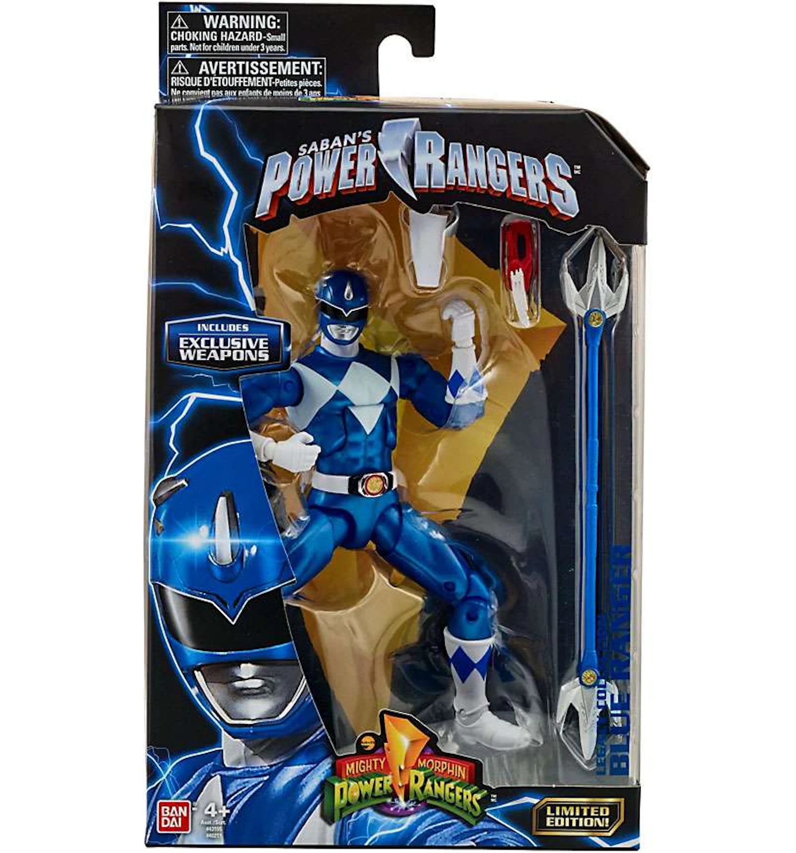 Bandai America Power Rangers Legacy Blue Ranger Metallic, MMPR Action ...