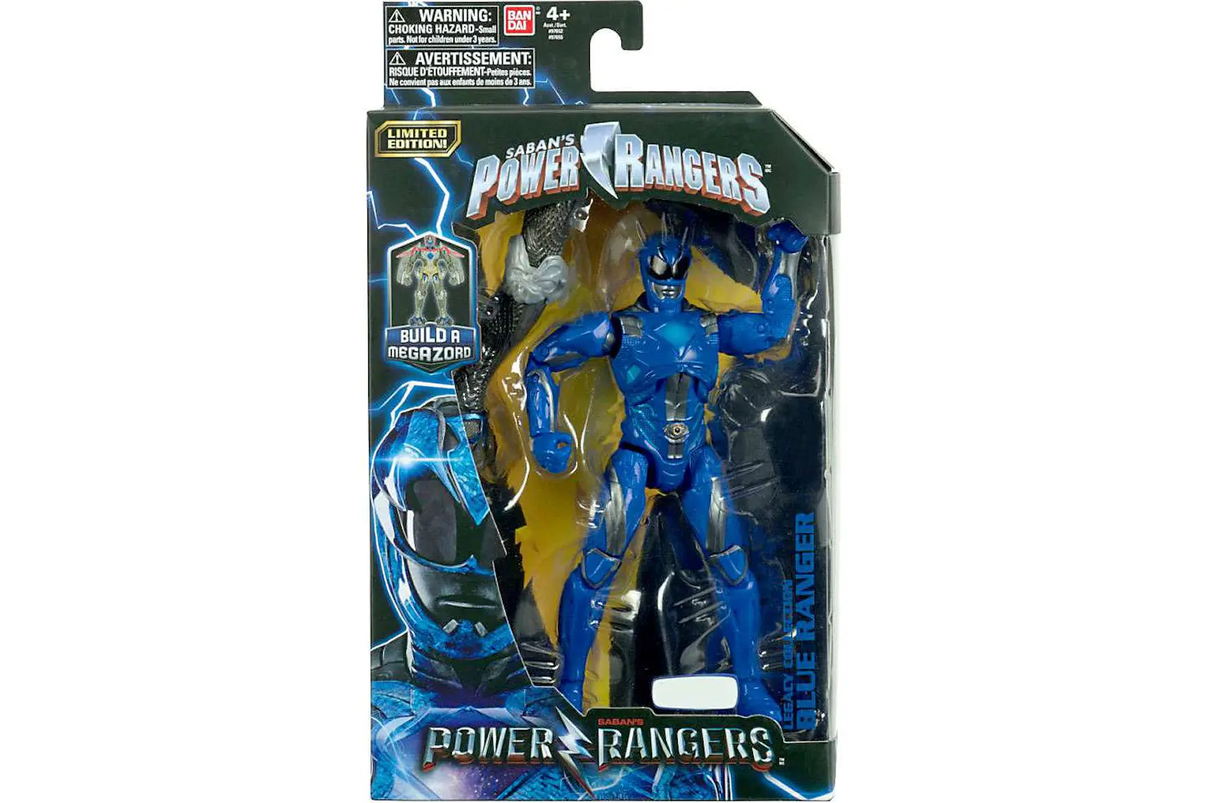 Bandai America Power Rangers Legacy Build A Megazord Blue Ranger Movie ...