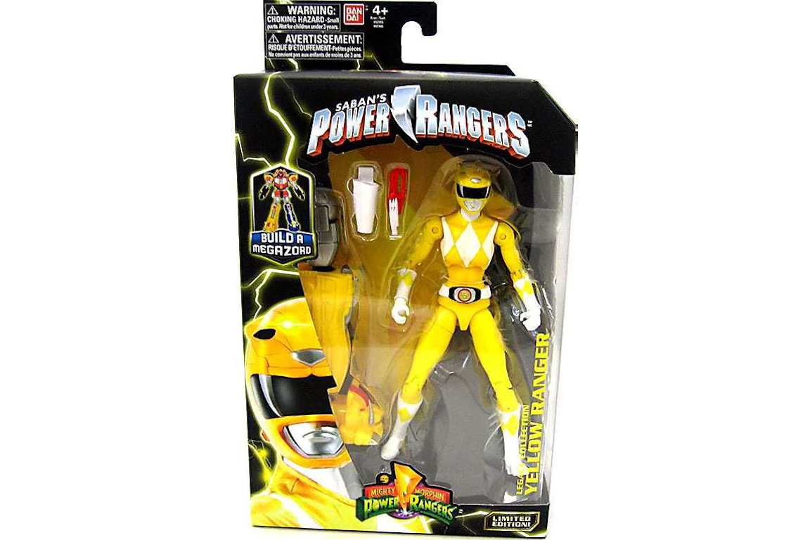 Bandai America Power Rangers Legacy Build A Megazord Yellow Ranger MMPR Action Figure