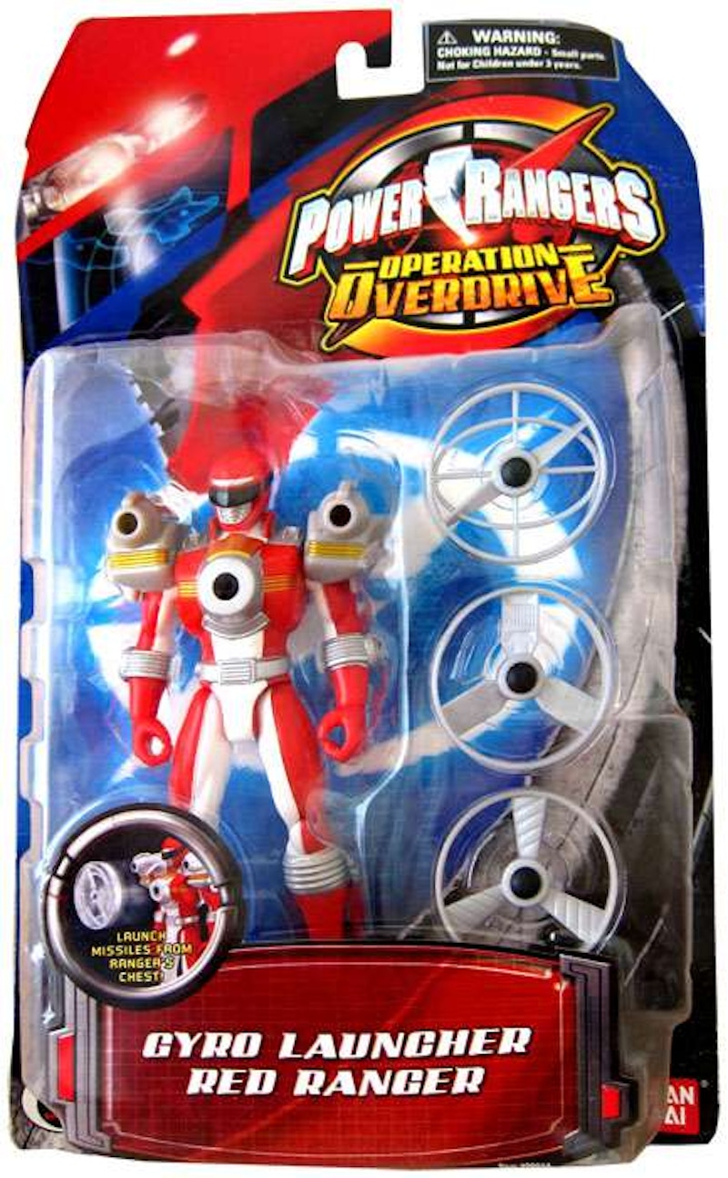 Bandai America Power Rangers Operation Overdrive Gyro Launcher Red Ranger  Action Figure