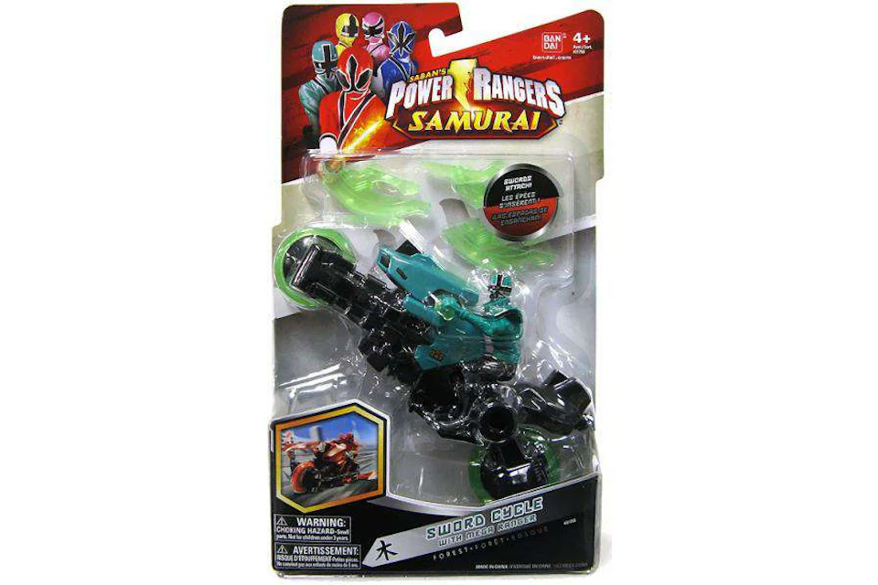 compact large stock Bandai America Power Rangers Samurai Forest Sword Cycle with Mega Ranger  Action Figure - US