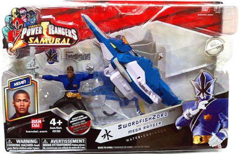 Bandai America Power Rangers Samurai SwordfishZord & Mega Blue Ranger Kevin  Water Action Figure