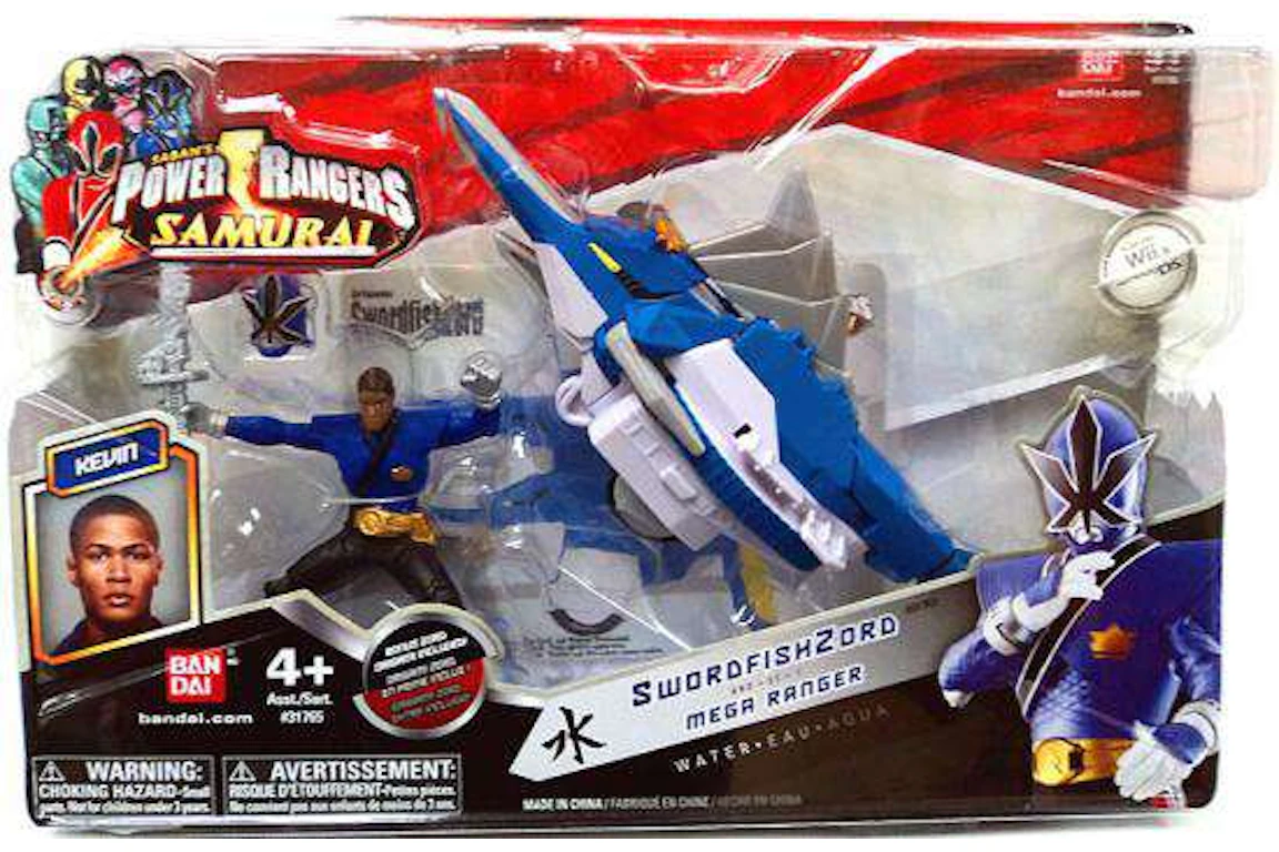Bandai America Power Rangers Samurai SwordfishZord & Mega Blue Ranger Kevin Water Action Figure