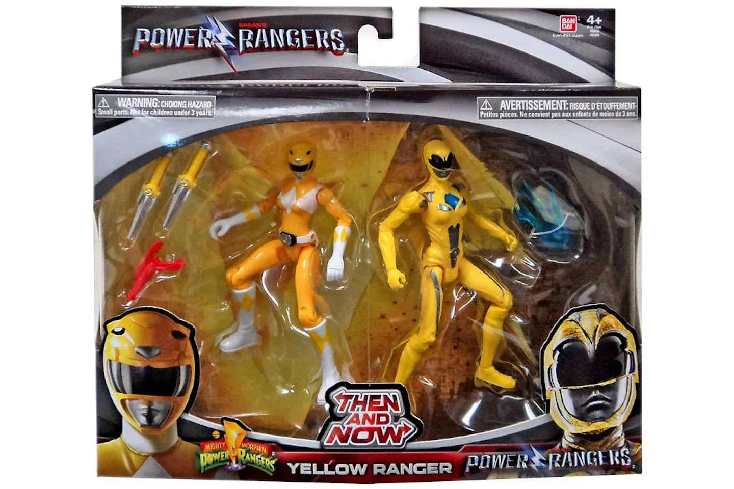 Bandai America Power Rangers Then and Now Yellow Ranger Action Figure 2 ...