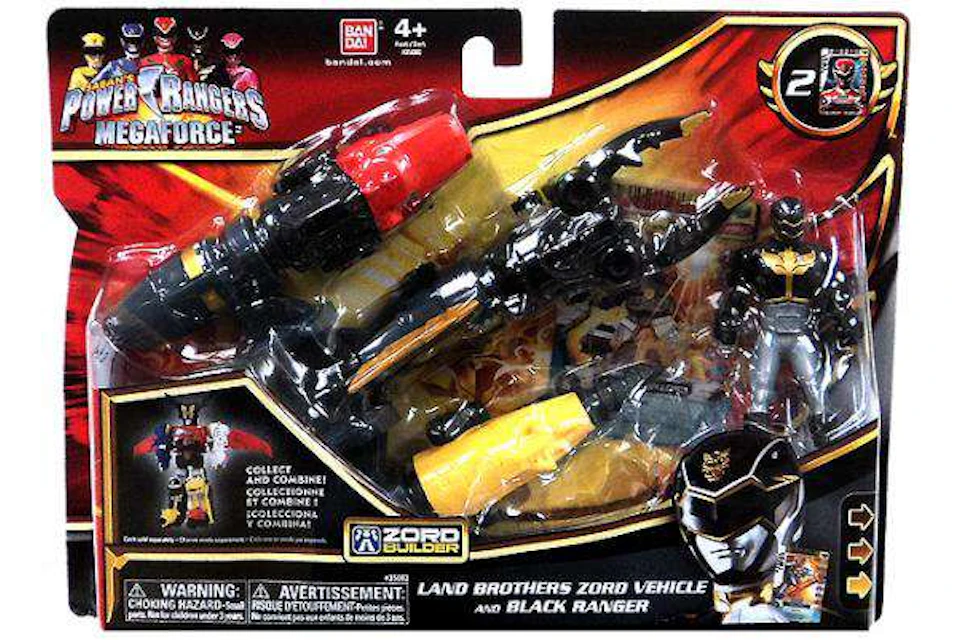 Bandai America Power Rangers Zord Builder Land Brothers Zord and Black ...
