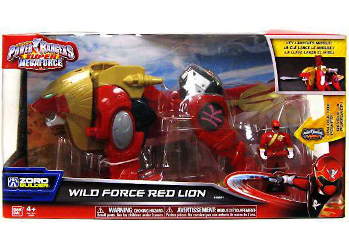 Bandai America Power Rangers Zord Builder Wild Force Red Lion Action Figure  Set - US