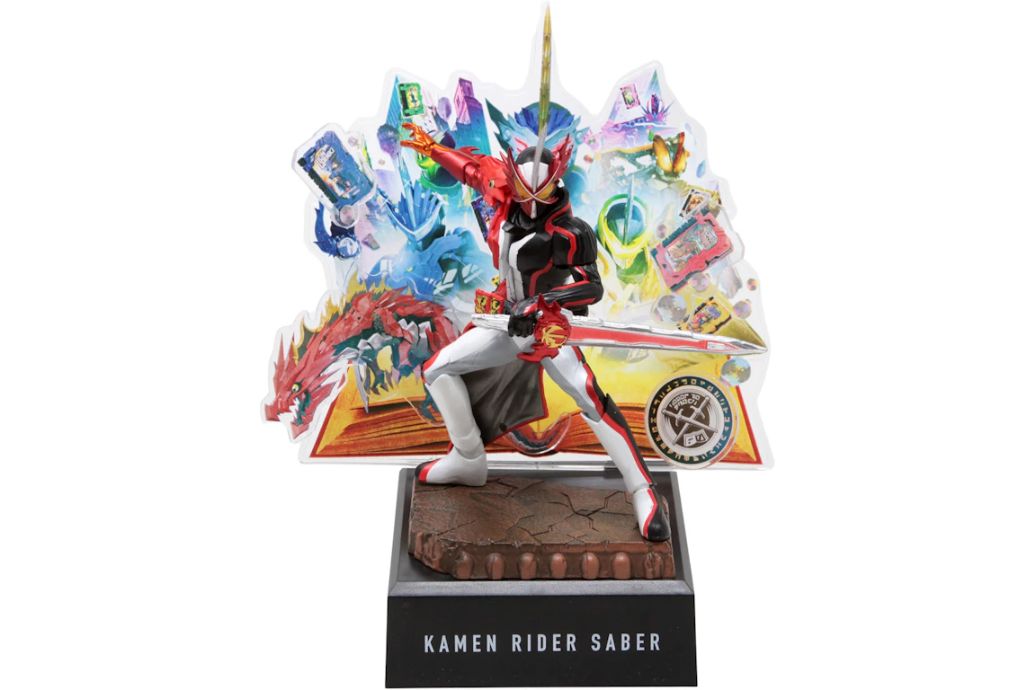 Bandai Bandai Ichibansho Kamen Rider Saber No.02 Feat. Legend Kamen Rider Action Figure Black, White & Red