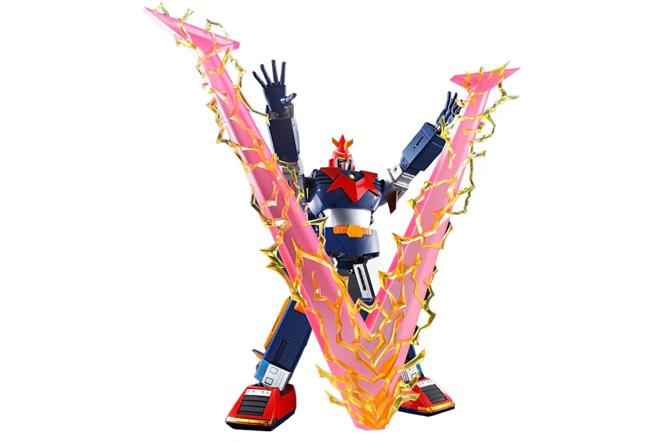 Bandai DX Soul of Chogokin Super Electromagnetic Machine Voltes V Volt In Box Voltes V Action Figure Navy & Pink