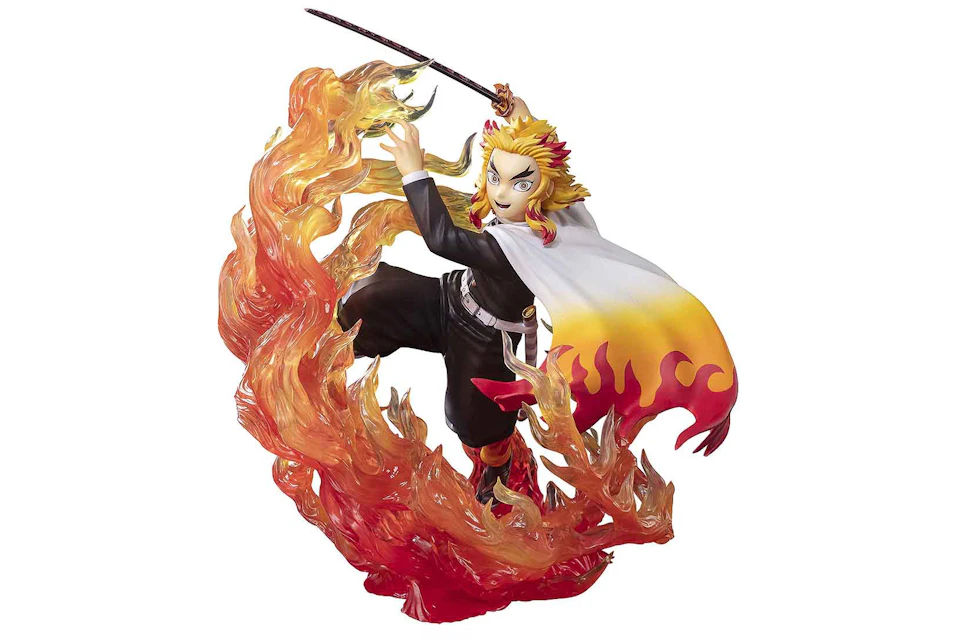 Bandai Figuarts ZERO Demon Slayer Kimetsu No Yaiba Kyojuro Rengoku Flame Breathing Action Figure Orange