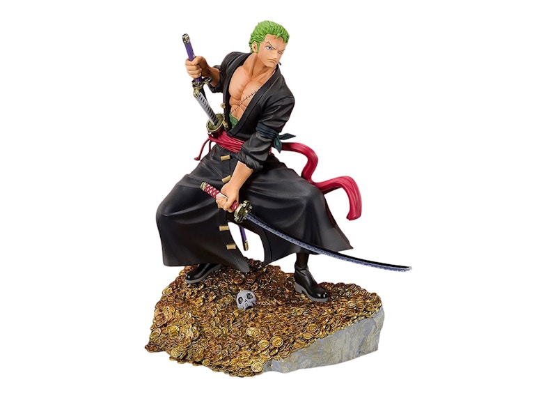 Bandai Figuarts Zero One Piece Roronoa Zoro Wt100 Commemorative Eiichiro  Oda Illustration Daikaizoku Hyakkei Figure Black