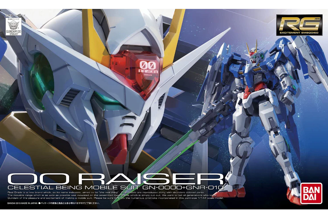 Bandai Gundam Real Grade 1/144-Scale 00 Raiser Action Figure